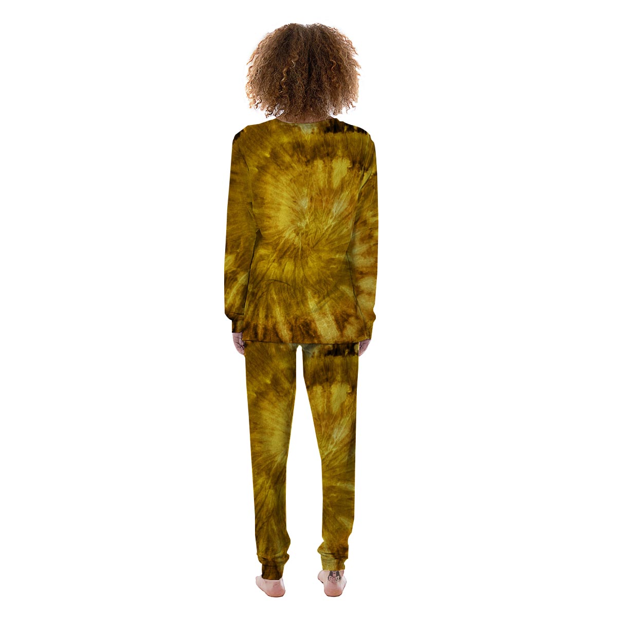 Gold Tie Dye Women's Pajamas-grizzshop