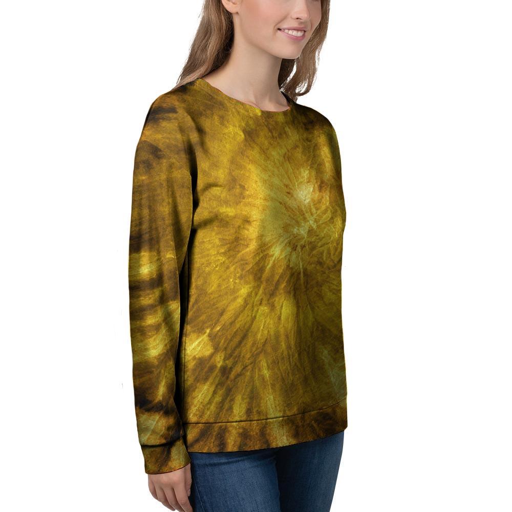 Gold Tie Dye Women's Sweatshirt-grizzshop