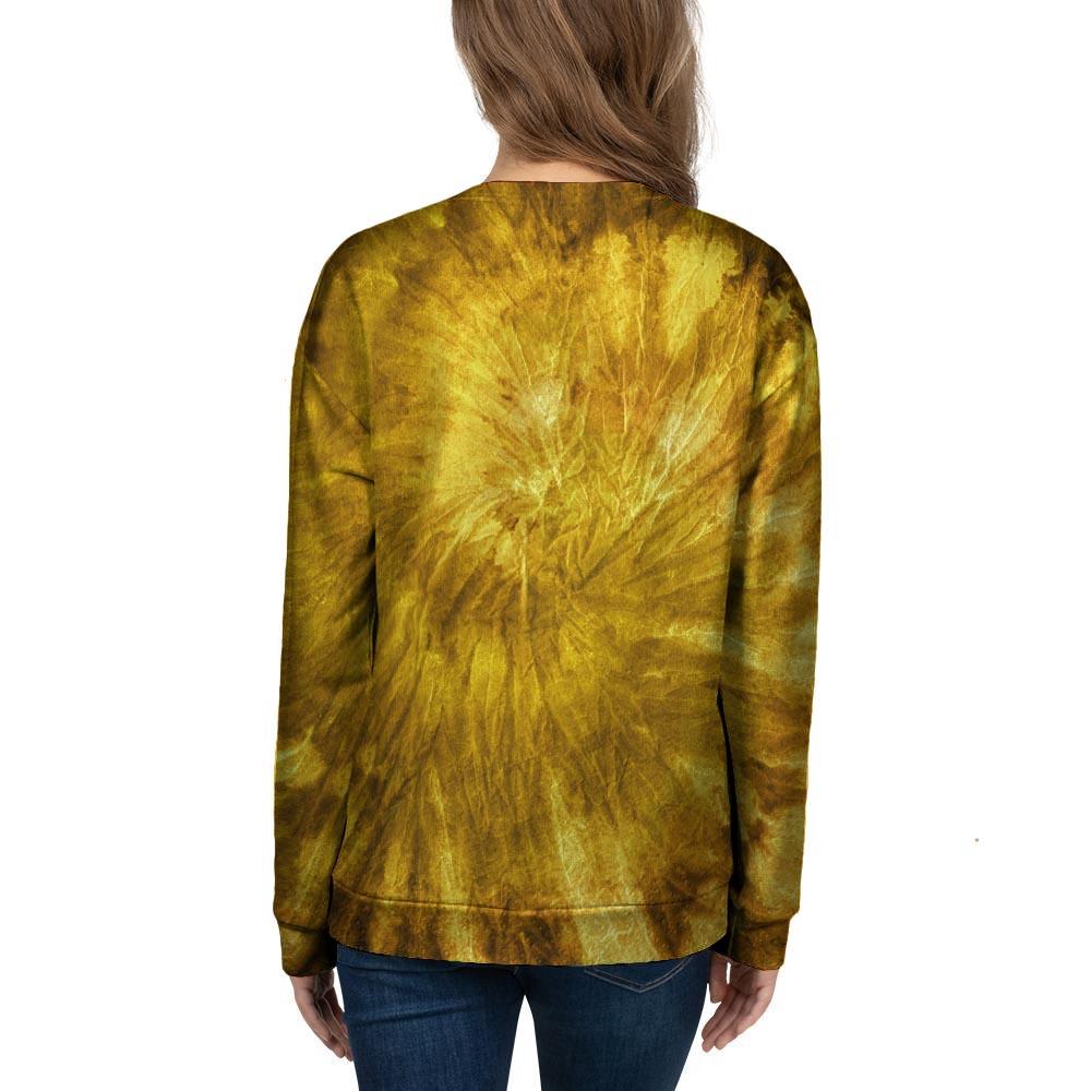 Gold Tie Dye Women's Sweatshirt-grizzshop