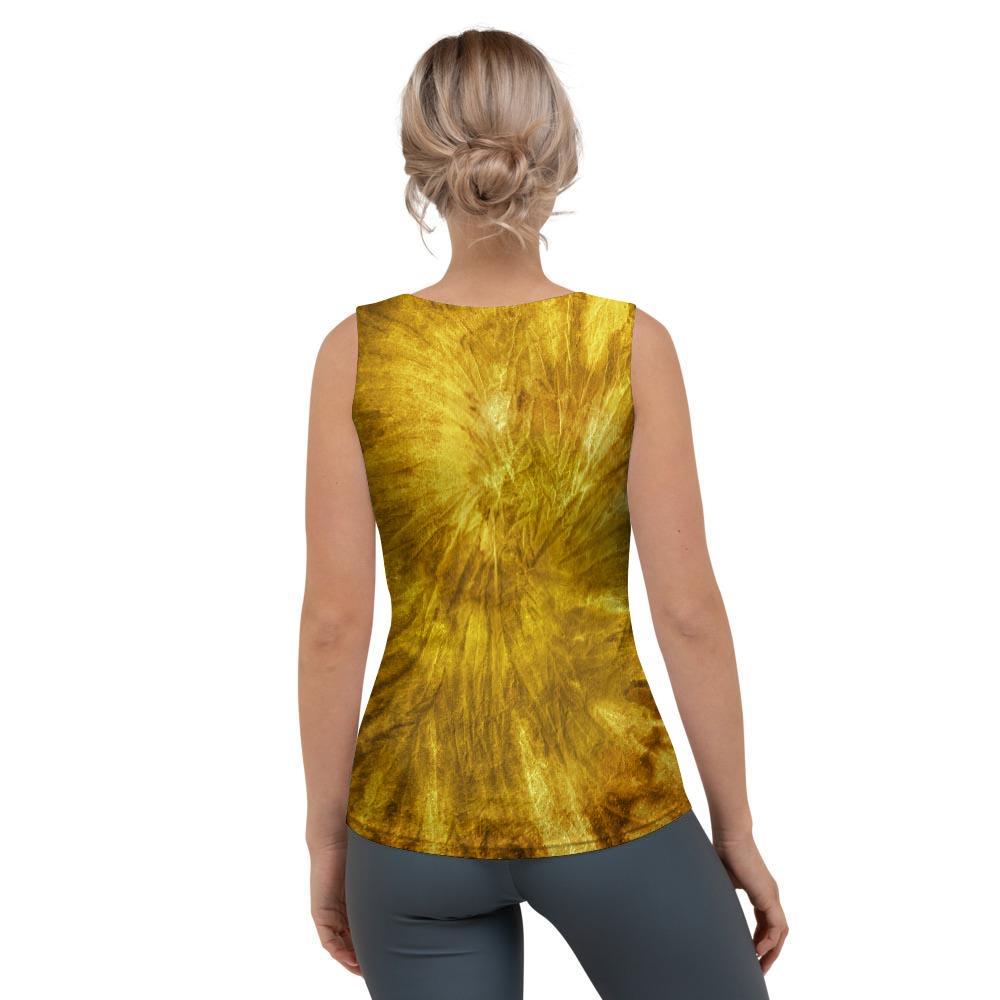 Gold Tie Dye Women's Tank Top-grizzshop