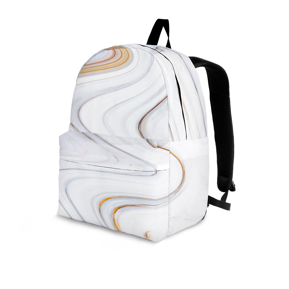 Gold White Marble Backpack-grizzshop