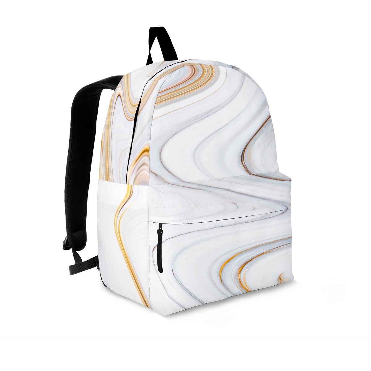 Gold White Marble Backpack-grizzshop