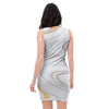 Gold White Marble Bodycon Dress-grizzshop