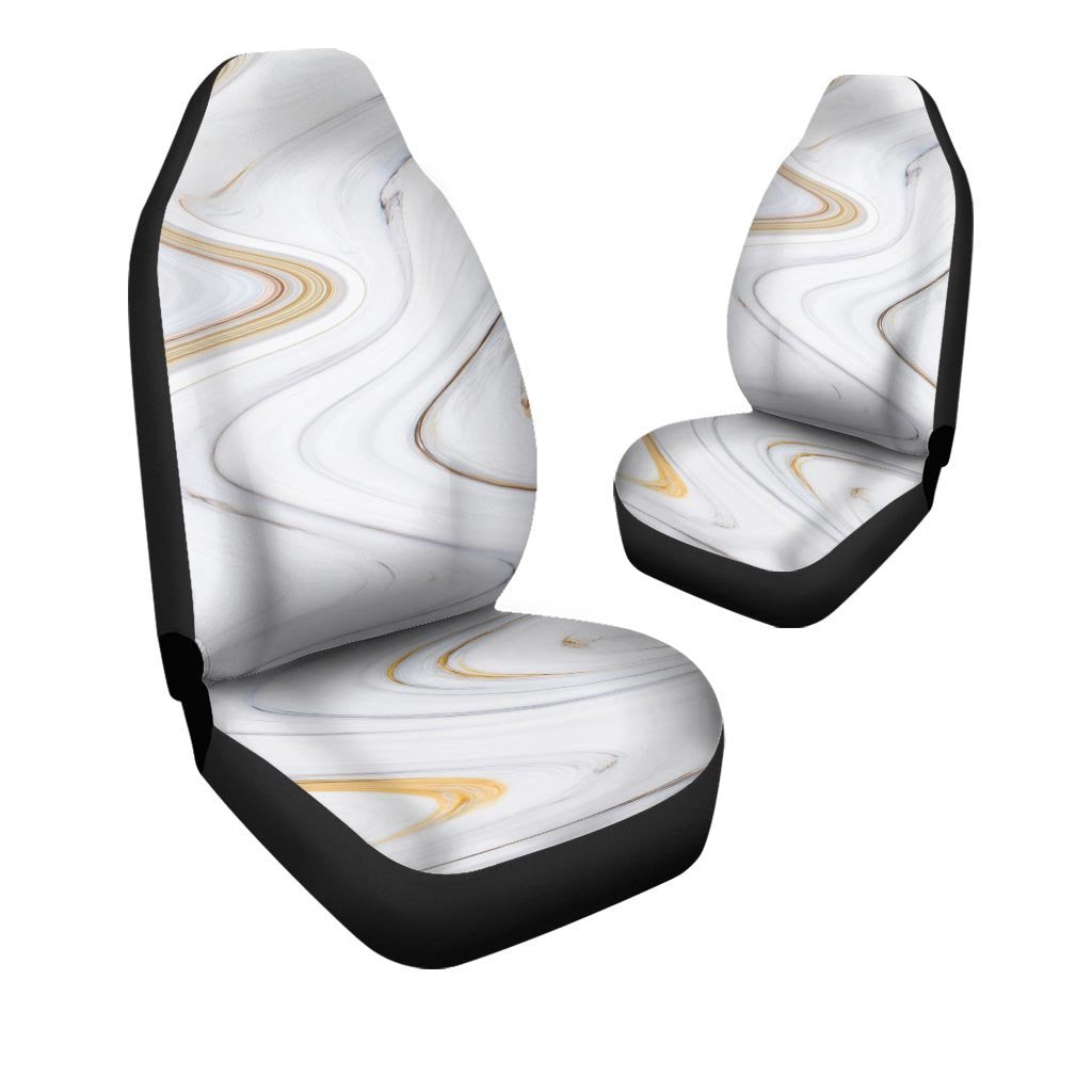 Gold White Marble Car Seat Covers-grizzshop