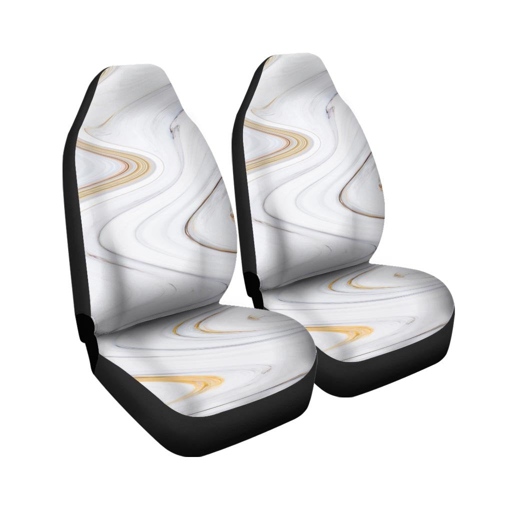 Gold White Marble Car Seat Covers-grizzshop