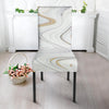 Gold White Marble Chair Cover-grizzshop