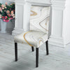 Gold White Marble Chair Cover-grizzshop