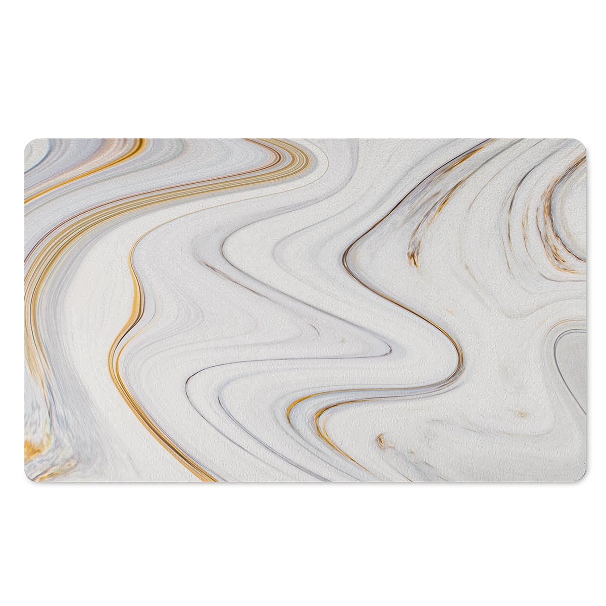 Gold White Marble Door Mat-grizzshop