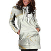 Gold White Marble Hoodie Dress-grizzshop