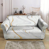 Gold White Marble Loveseat Cover-grizzshop