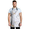 Gold White Marble Men's Apron-grizzshop