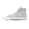 Gold White Marble Men's High Top Shoes-grizzshop