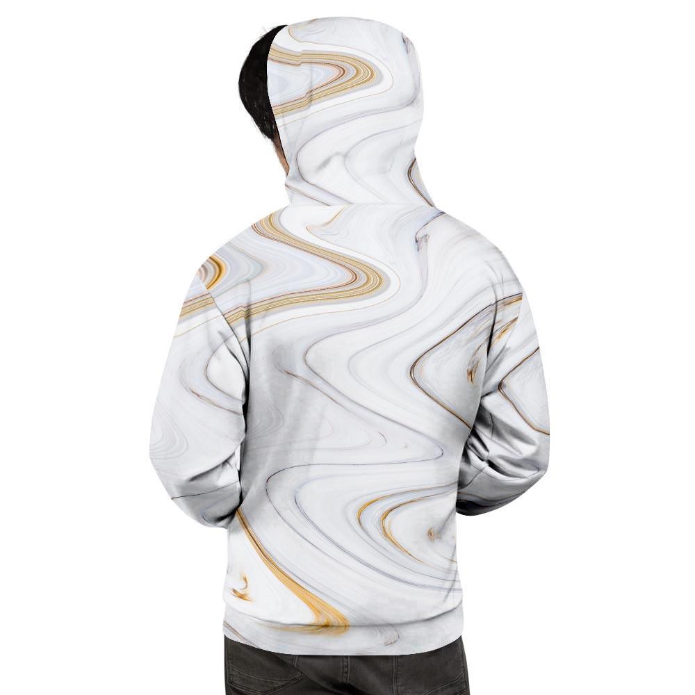 Gold White Marble Men's Hoodie-grizzshop