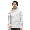 Gold White Marble Men's Hoodie-grizzshop