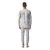 Gold White Marble Men's Pajamas-grizzshop