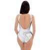 Gold White Marble One Piece Swimsuite-grizzshop