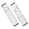 Gold White Marble Seat Belt Cover-grizzshop