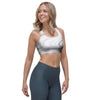 Gold White Marble Sports Bra-grizzshop