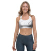 Gold White Marble Sports Bra-grizzshop