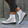 Gold White Marble Women's Boots-grizzshop