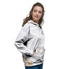 Gold White Marble Women's Hoodie-grizzshop