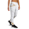 Gold White Marble Women's Joggers-grizzshop