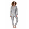 Gold White Marble Women's Pajamas-grizzshop