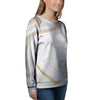 Gold White Marble Women's Sweatshirt-grizzshop