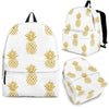 Gold White Pineapple Pattern Backpack-grizzshop