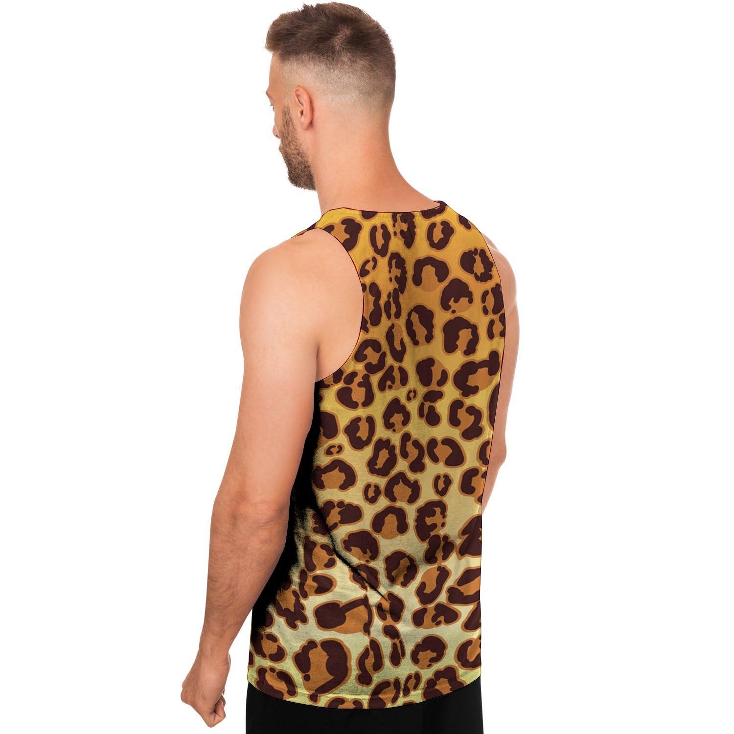 Gold Leopard Men's Tank Tops-grizzshop