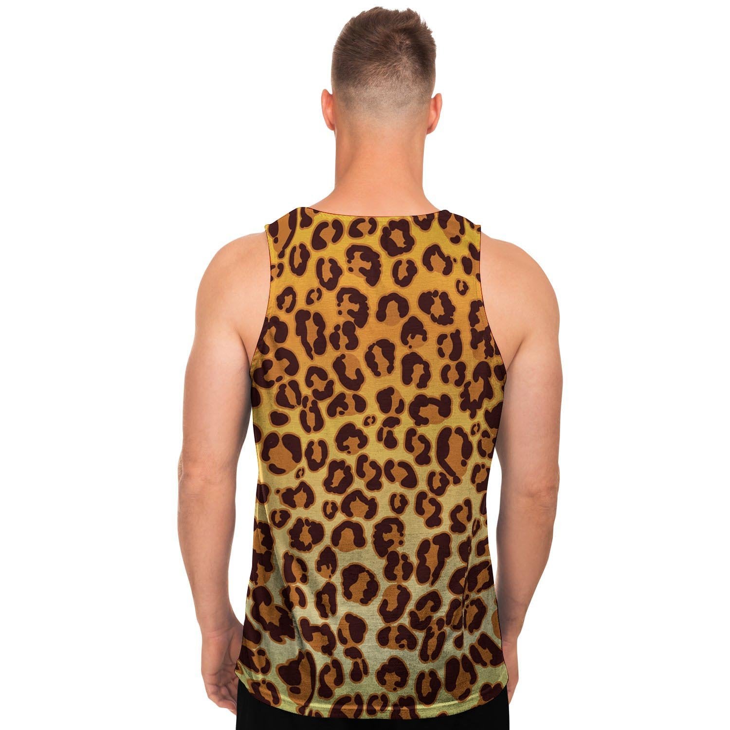 Gold Leopard Men's Tank Tops-grizzshop