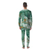 Golden And Green Marble Textue Print Men's Pajamas-grizzshop