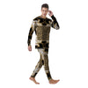 Golden Baroque And Leopard Print Men's Pajamas-grizzshop