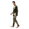 Golden Baroque And Leopard Print Men's Pajamas-grizzshop