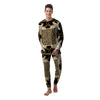 Golden Baroque And Leopard Print Men's Pajamas-grizzshop