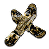 Golden Baroque And Leopard Print Muay Thai Shin Guards-grizzshop