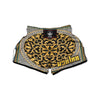 Golden Baroque Leopard Skin Print Muay Thai Boxing Shorts-grizzshop