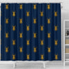 Golden Bug Pattern Print Bathroom Shower Curtain-grizzshop