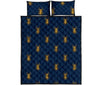Golden Bug Pattern Print Bed Set Quilt-grizzshop