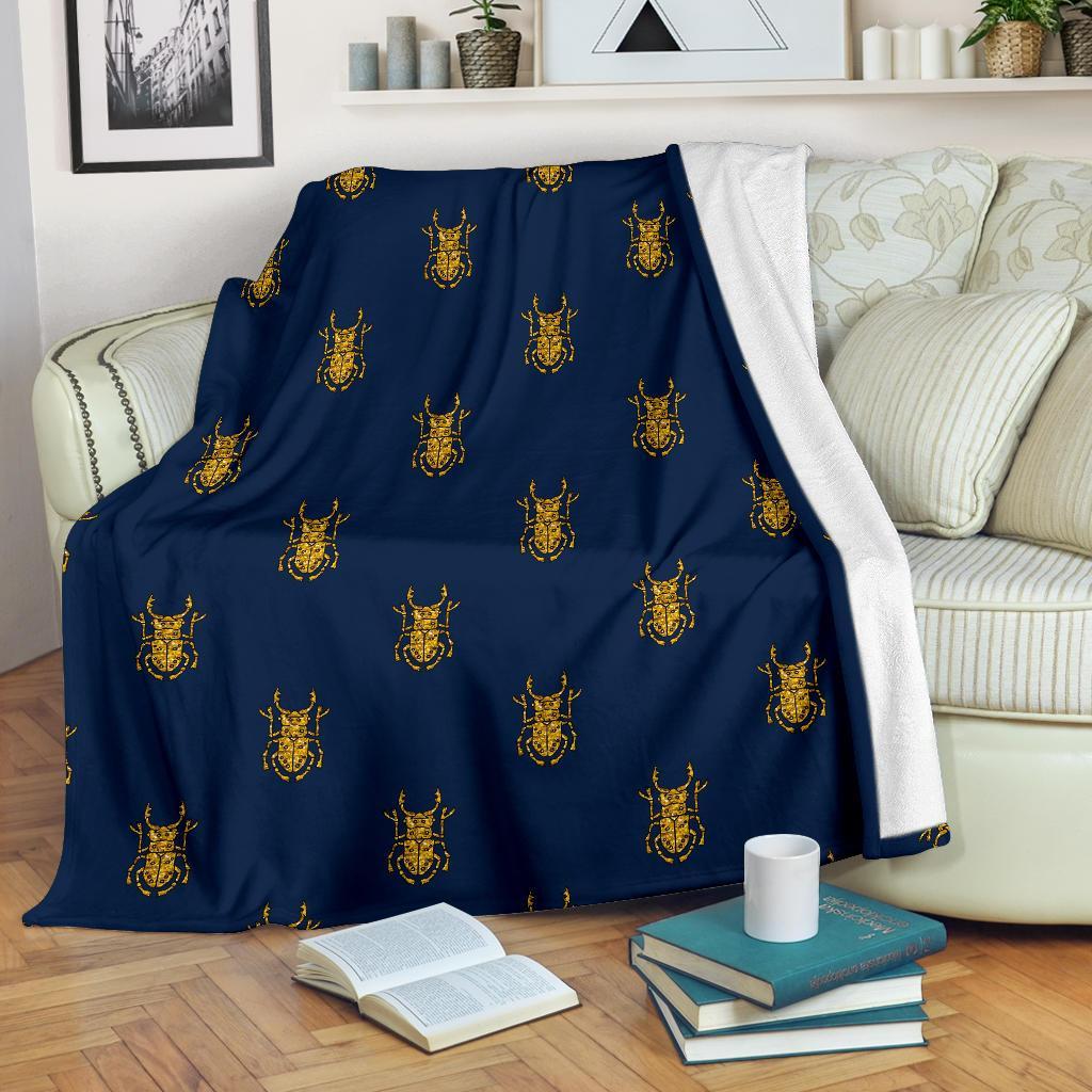 Golden Bug Pattern Print Blanket-grizzshop