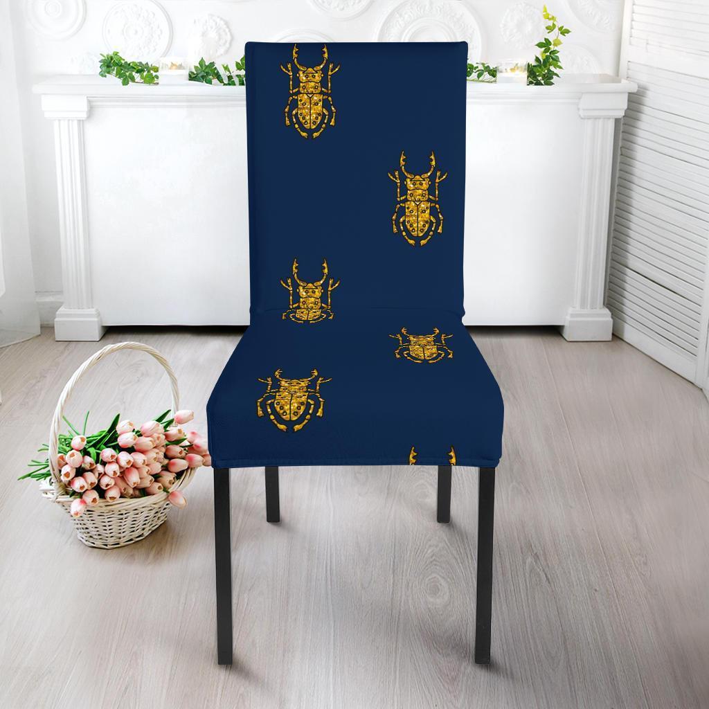 Golden Bug Pattern Print Chair Cover-grizzshop