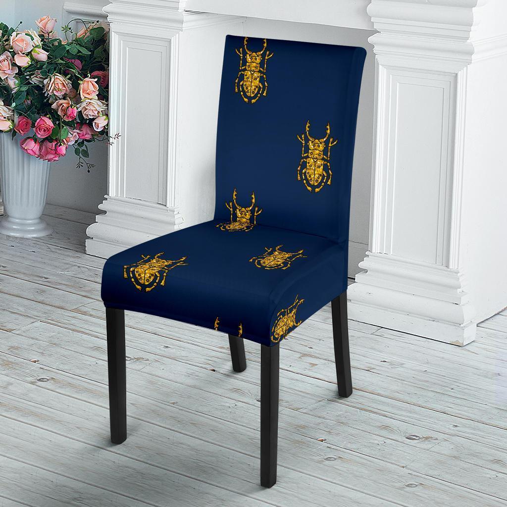 Golden Bug Pattern Print Chair Cover-grizzshop