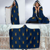 Golden Bug Pattern Print Hooded Blanket-grizzshop