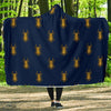 Golden Bug Pattern Print Hooded Blanket-grizzshop