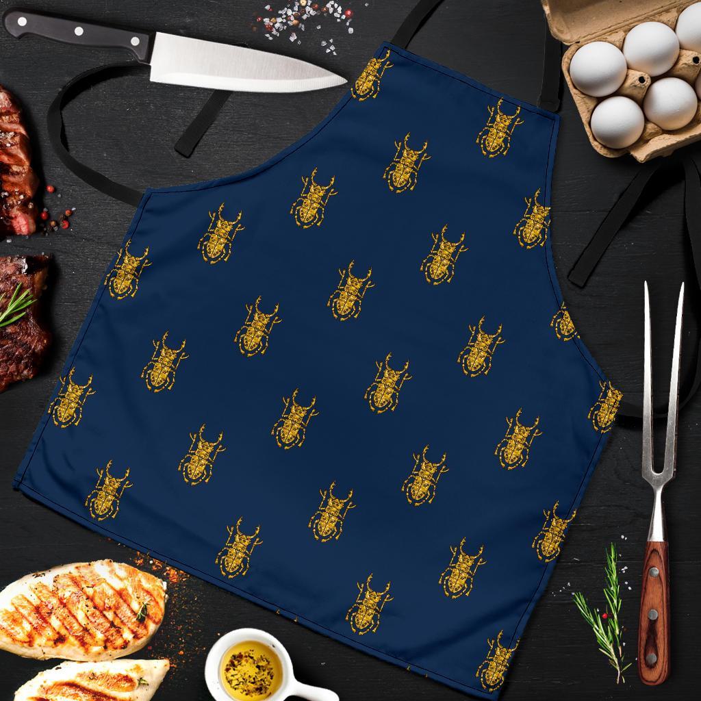 Golden Bug Pattern Print Men's Apron-grizzshop