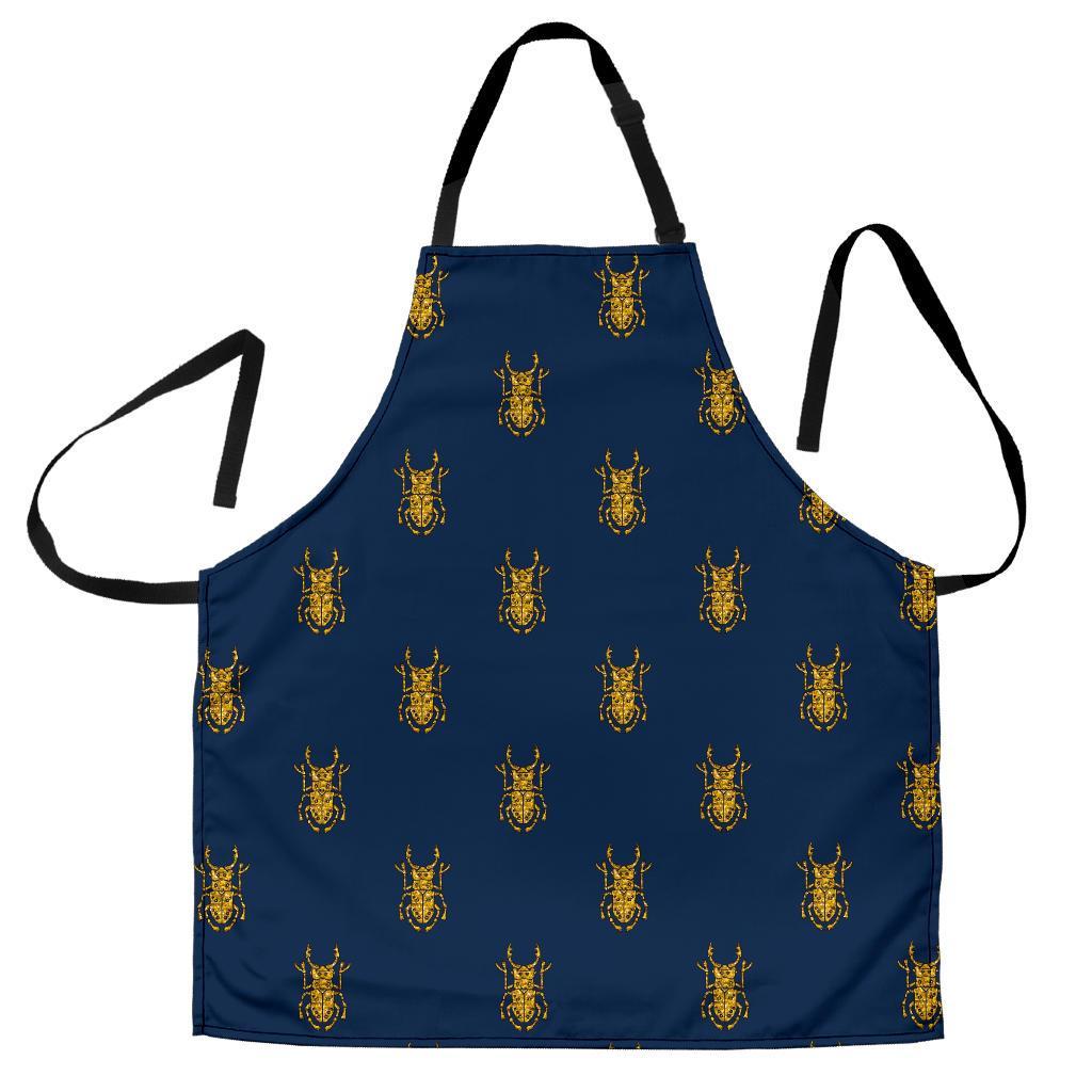 Golden Bug Pattern Print Men's Apron-grizzshop
