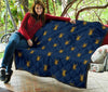 Golden Bug Pattern Print Quilt-grizzshop