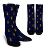 Golden Bug Pattern Print Unisex Crew Socks-grizzshop