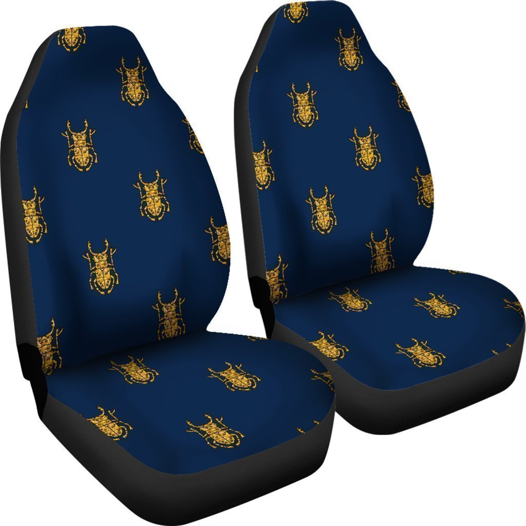 Golden Bug Pattern Print Universal Fit Car Seat Covers-grizzshop