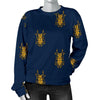 Golden Bug Pattern Print Women's Sweatshirt-grizzshop